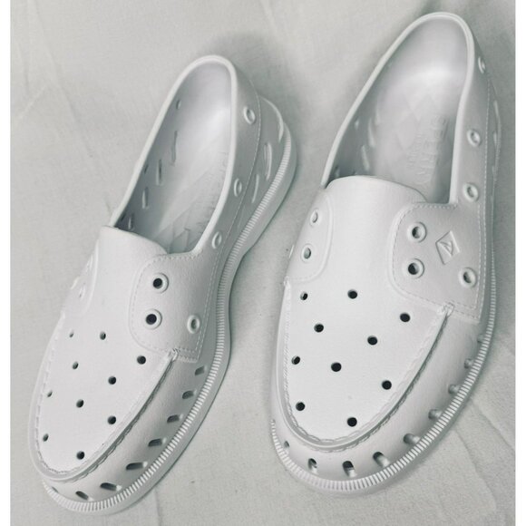Sperry Authentic Original Float Boat Shoe White Mens 8 Womens 10 - Picture 3 of 11